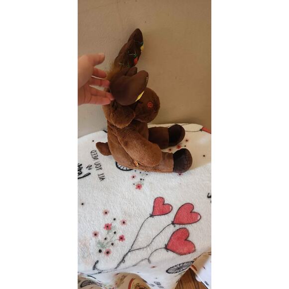 Build A Bear Hal Moose Plush 18in Christmas Light Up Antlers Stuffed Animal Gift - Picture 8 of 9